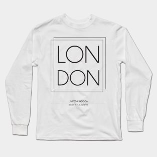 London City Minimal Typography 2 Long Sleeve T-Shirt